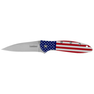 KERSHAW LEEK 3" USA FLAG/SLV