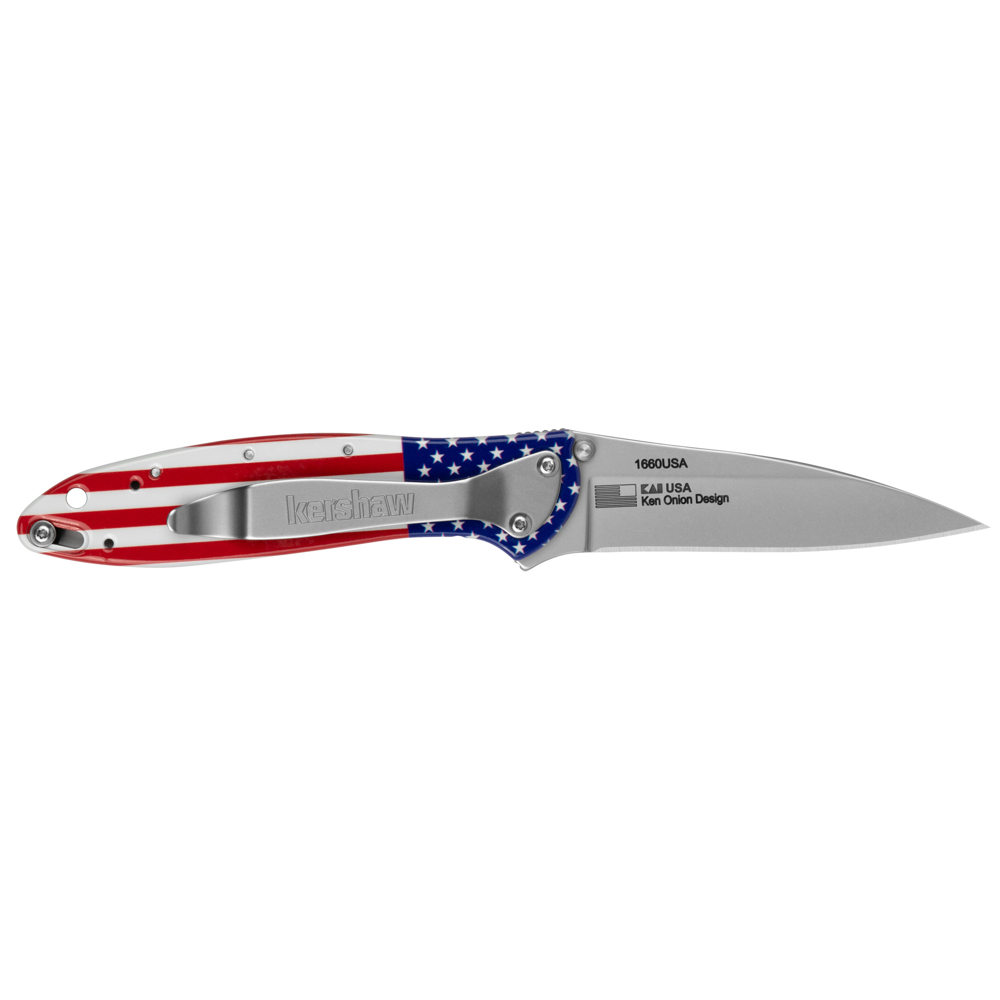 KERSHAW LEEK 3" USA FLAG/SLV - Image 2