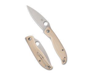 SPYDERCO MANTRA 4 G-10 3.34" WHT/SLV