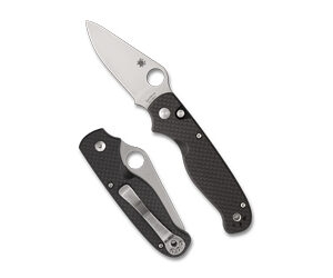 SPYDERCO BUTTONUP CF PE 3.27" BK/SLV